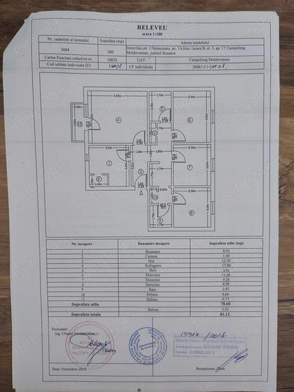 Apartament cu 4 camere decomandat în Central
