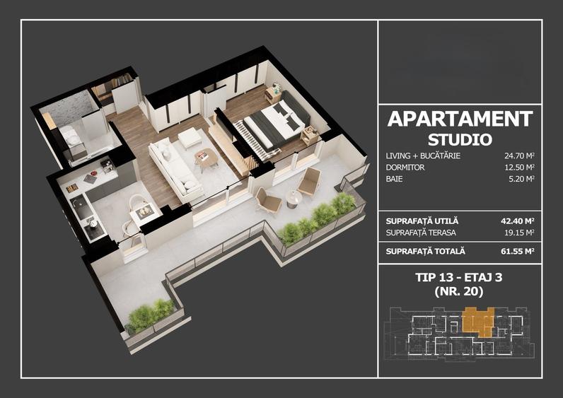 Bloc tip boutique – Popesti Leordeni | Studio- Apartamente 2-3 camere - 12