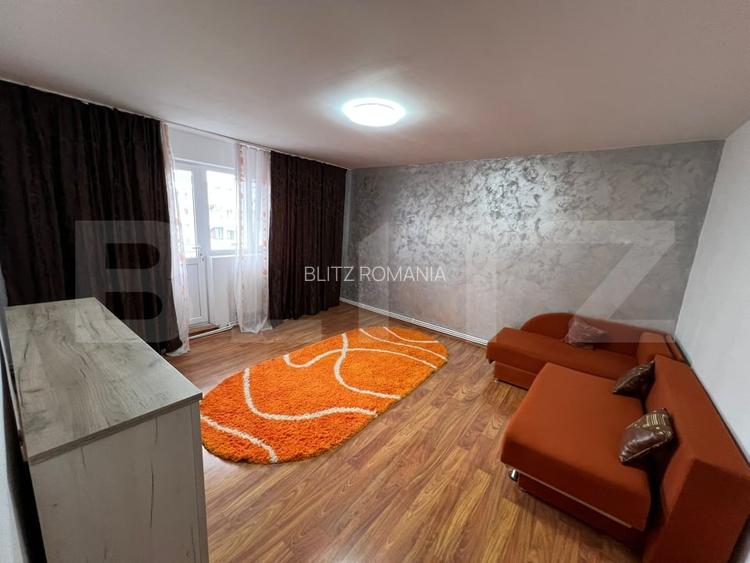 Apartament spatios cu 4 camere, 76 mp, complet mobilat si utilat, zona 9 Mai