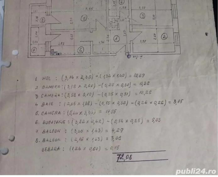 apartament 3 camere zona buna - 1