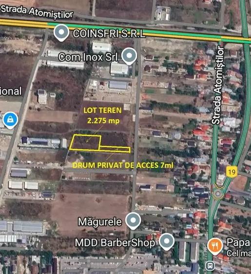 Teren Industrial 2.550 mp Acces Centura Magurele Ilfov - 1