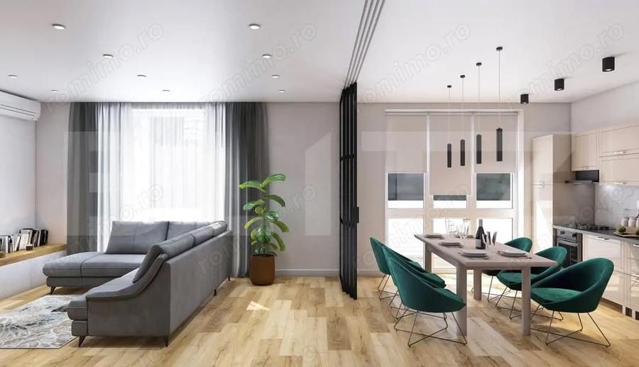 Apartament 2 camere, living cu bucatarie open space, balcon 45 mp utili - 2