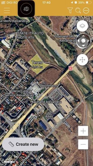 Teren de vanzare 8400 mp intravilan, zona C. Brancoveanu-raul Vedea - 1