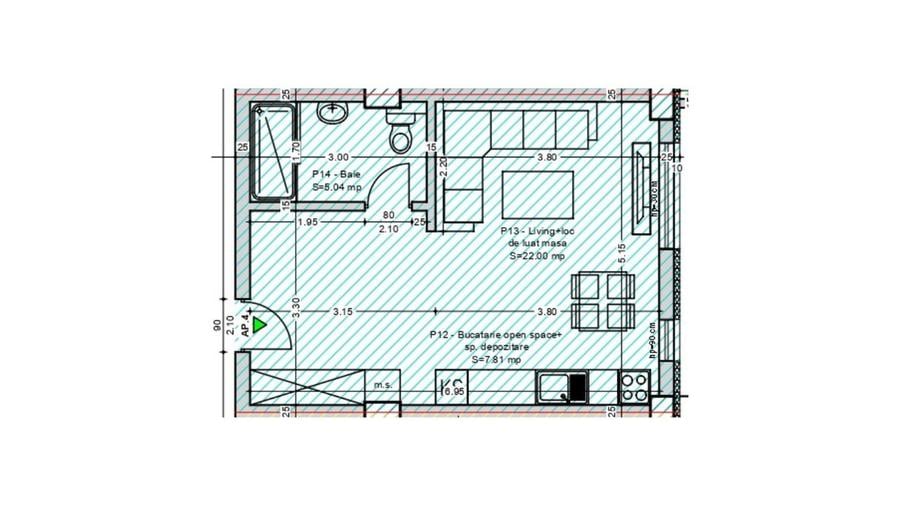 Studio de vânzare în Mangalia,la doar 800 de metri de plajă. - 6