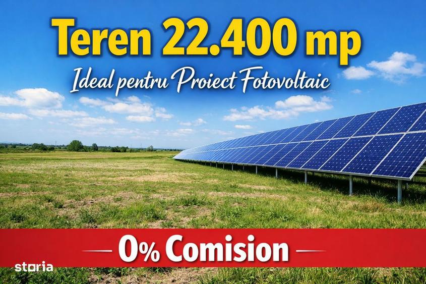Teren 22.400 mp - Ideal Fotovoltaic - Deschidere Mare - 0% Comision - 1