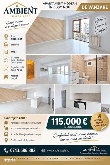 Apartament cu 2 camere, mobilat în Gară