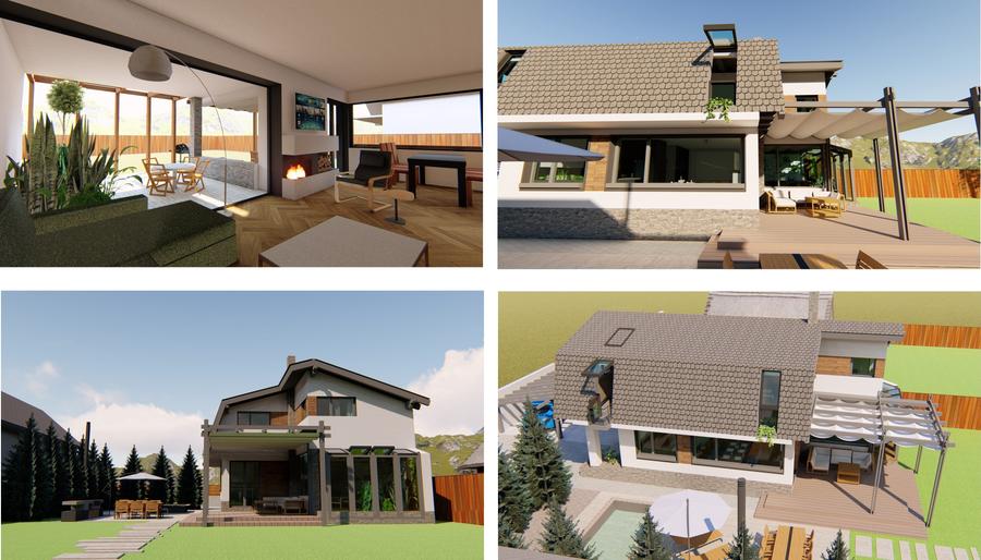 Casă nouă P+M, 747 mp teren . Priveliște spectaculoasă către munți - 2