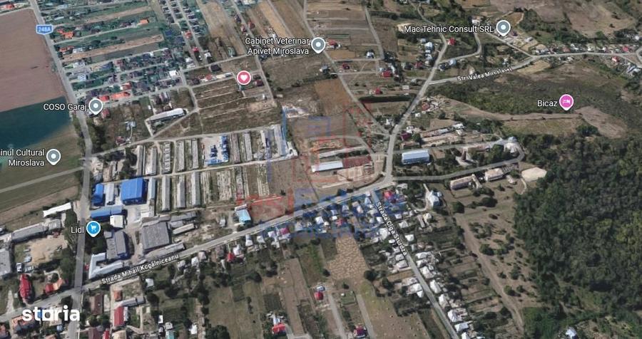 Miroslava zona Liceului TEREN 1500mp cu casa batraneasca asfalt si Ut - 1