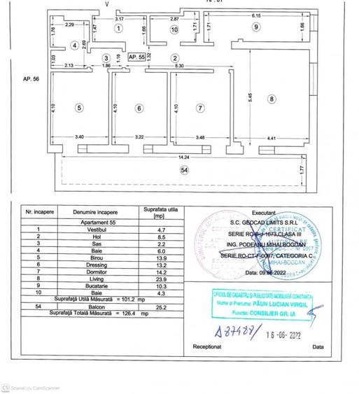 Tomis Nord - Aviatori Residence| 4 camere | 126,4 mp | vedere lac | parcare - 19