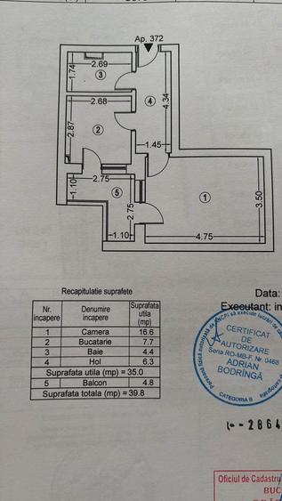 Garsonieră decomandată în Lujerului