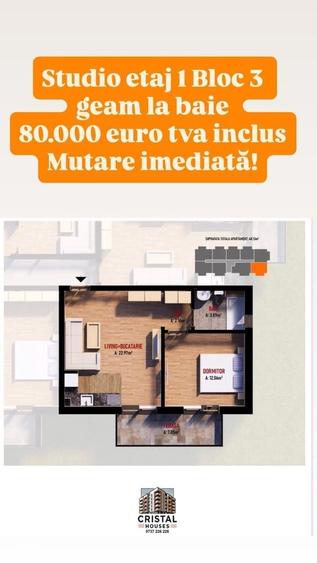 Apartament cu 2 camere în Dobroești