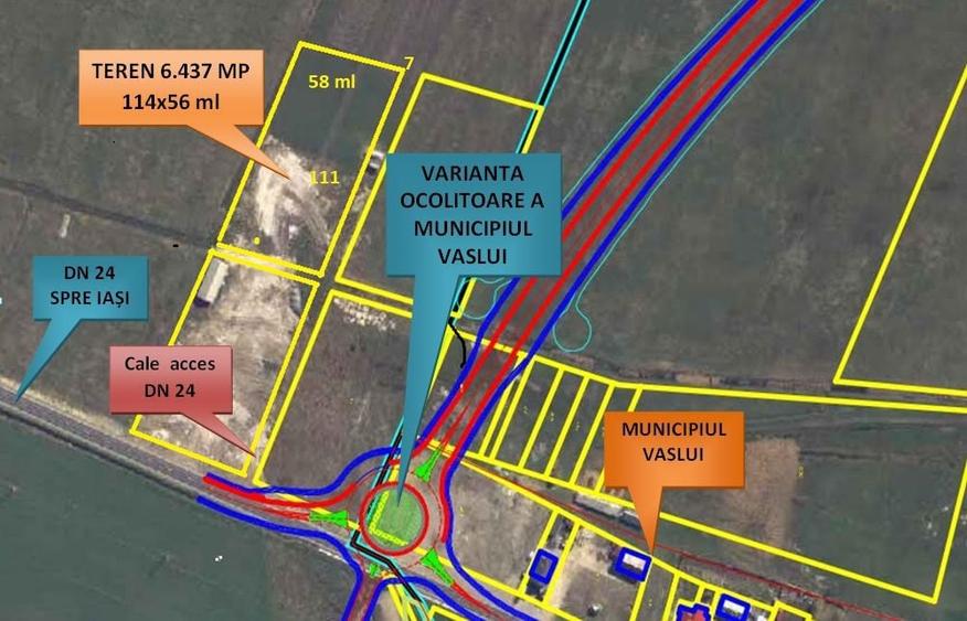 Vand teren 6437 mp acces DN 24 iesire Vaslui Moara grecilor - 5
