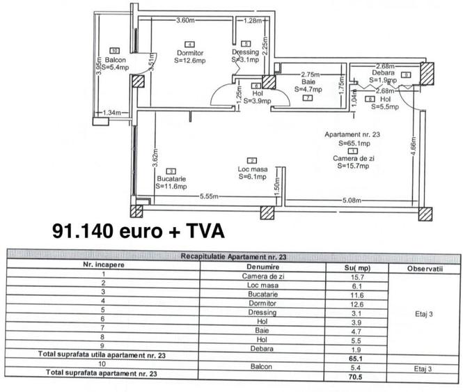 Apartament nou 2 camere –  zona Universitatii – Salca - 8