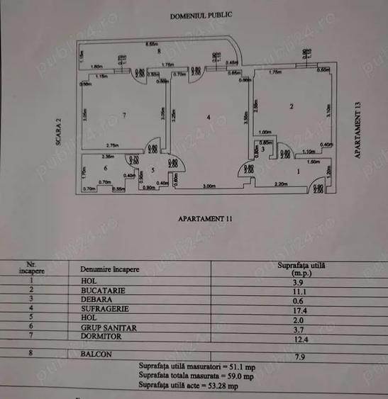 Apartament 2 camere semidecomandat Zona 5 Calara?i - 4