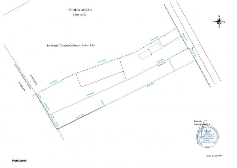 Petresti - Corbeanca 4648 mp intravilan desch. 33 m, utilitati, acces asfaltat - 16