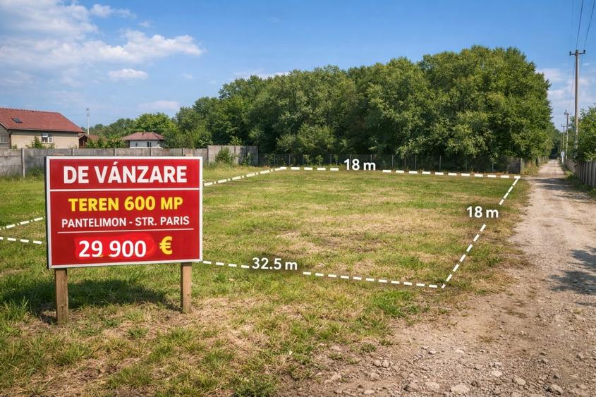 Pantelimon, teren 600 mp la padure cu front 18 m la str. Paris, zona premium - 2