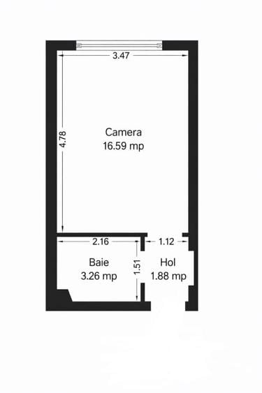 PROPRIETAR – Garsonieră 22 mp – Calea Buziașului – 33.000 € - 1