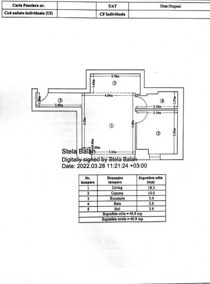 Apartament 2 Camere Otopeni Central | Mobilat , Utilat Modern |Parcare - 3