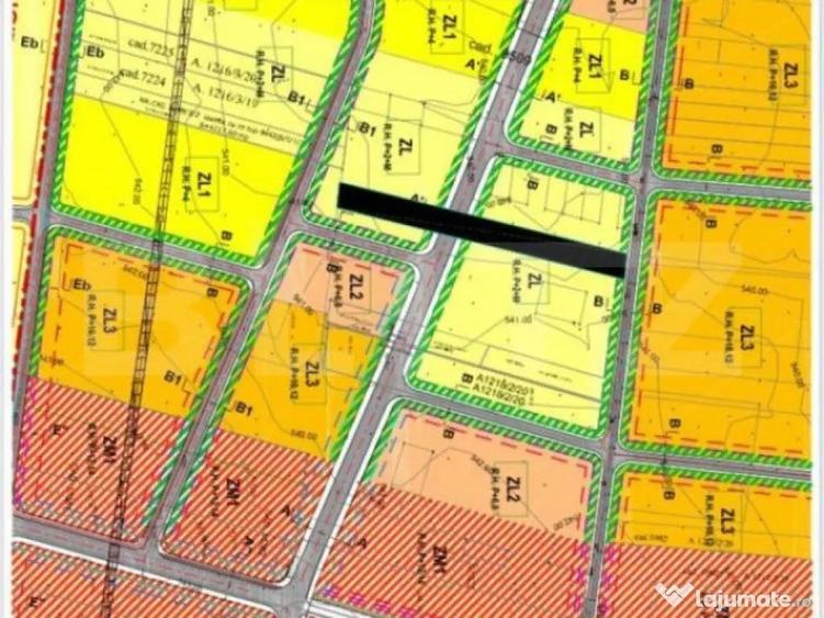 Teren intravilan, 5000mp, PUZ P+2E+M, cartier Tractorul, Bra - 2