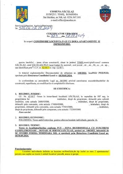 Teren Sacalaz inainte de calea ferata cu utilitati - 3