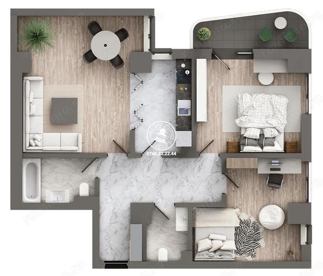 Apartament Nou 3 camere de vanzare Galata, - 3