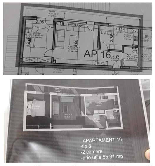 Apartament cu 2 camere semidecomandat în Baciu