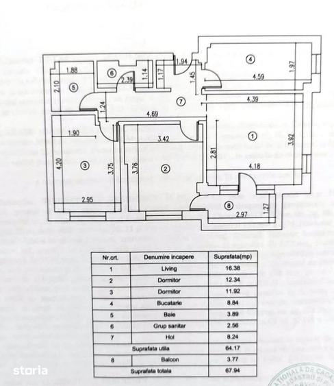 Apartament cu 3 camere decomandat în Chiajna