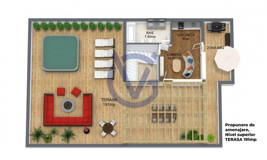 Privind in zare deasupra tuturor - PENTHOUSE unic cu terasa 191 mp - COMISION 0% - 50