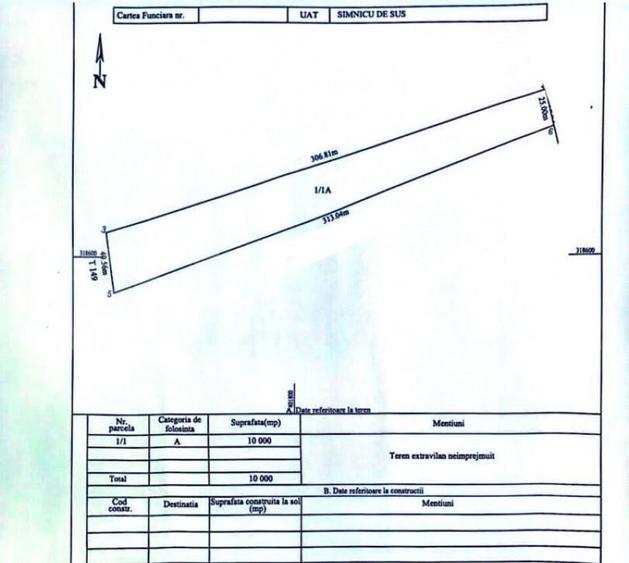 Teren extravilan, 1 ha, zona Centura de Nord, Simnicu de Sus - 1