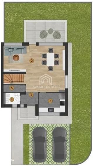 Vila tip Duplex 3 Dormitoare | Drm Potcoave | Comision 0 - 5