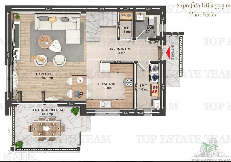 Vila individuala cuplata, in complex rezidential modern, cu 4 camere, - 1