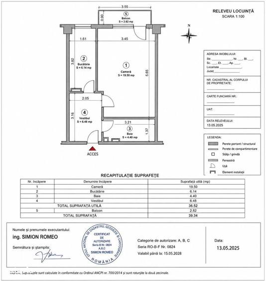 Apartament cu 2 camere în Sebastian