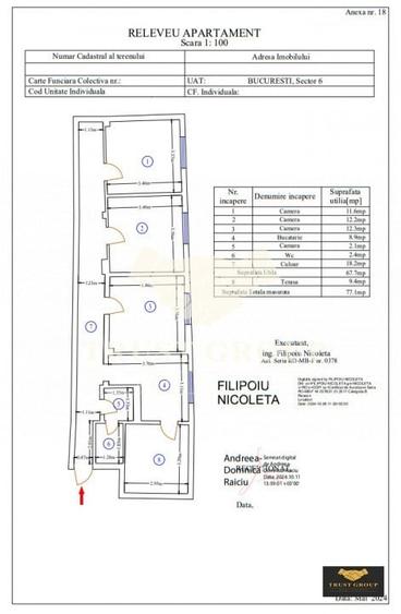 Cotroceni | Apartament 3 camere in vila | Comision 0% - 20