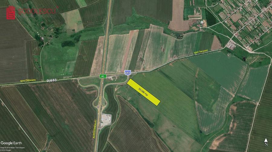 Teren Construcții extravilan de 30588 mp, în Orțișoara