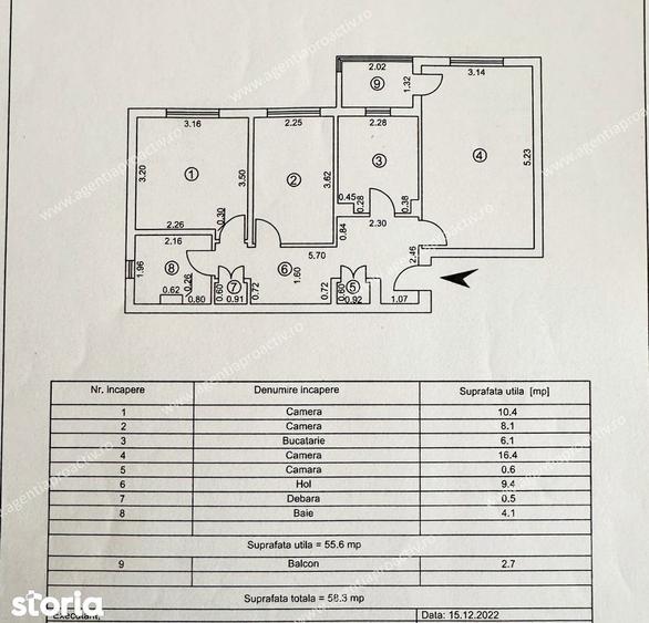 Apartament cu 3 camere decomandat, etajul 1, in cartierul Micro 17! - 1