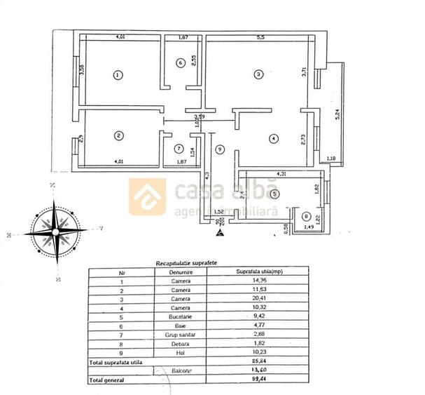 La doar 5 minute de Piata Unirii – 4 Camere spatios, OFERTA UNICA