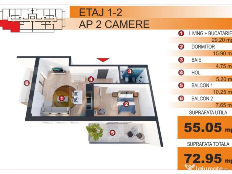 Comision 0%! Apartament 2 camere, EXCLUSIV in Blitz, zona Im - 1