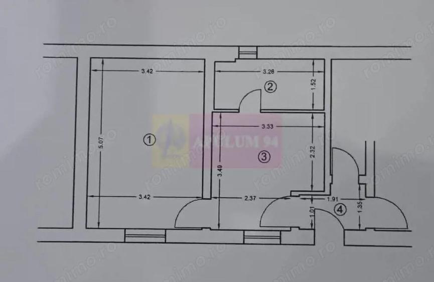 Casa 1 camera 33mp curte 50mp zona Metrou Tineretului COMISION 0 - 5