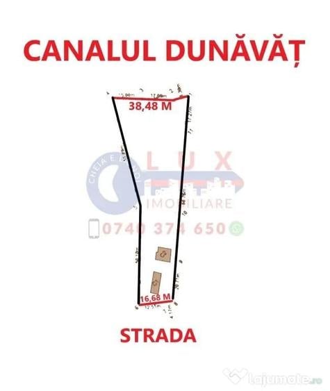 ID 6529 Casa cu teren - Deschidere la CANALUL DUNAVA? 38,48 ML - 9