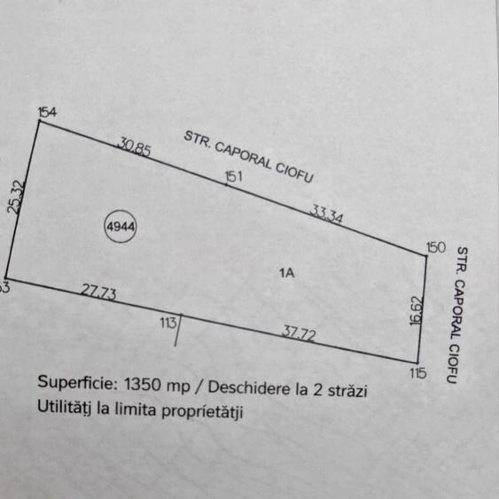 Teren intravilan 1.350 mp Falticeni strada Caporal Ciofu - 1