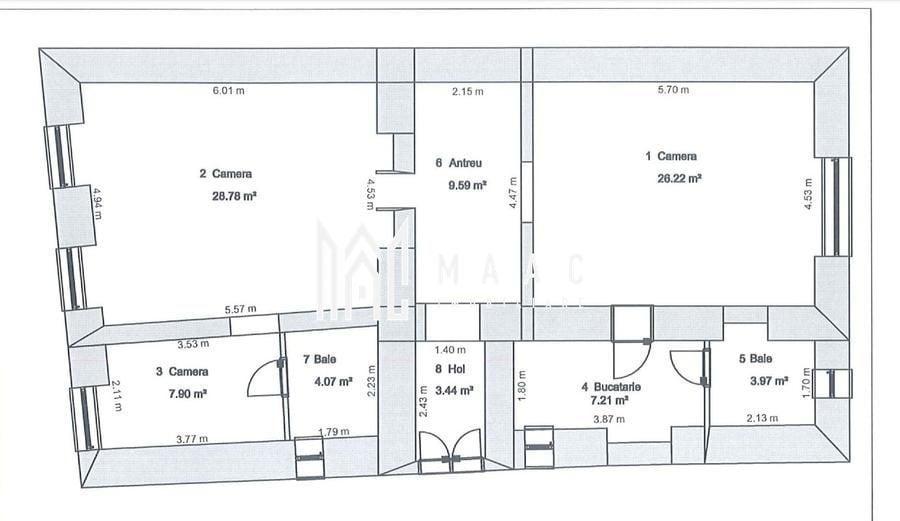 Apartament la casă  | 5 camere | 91 MPU | Regim Hotelier | Ultracentral - 18