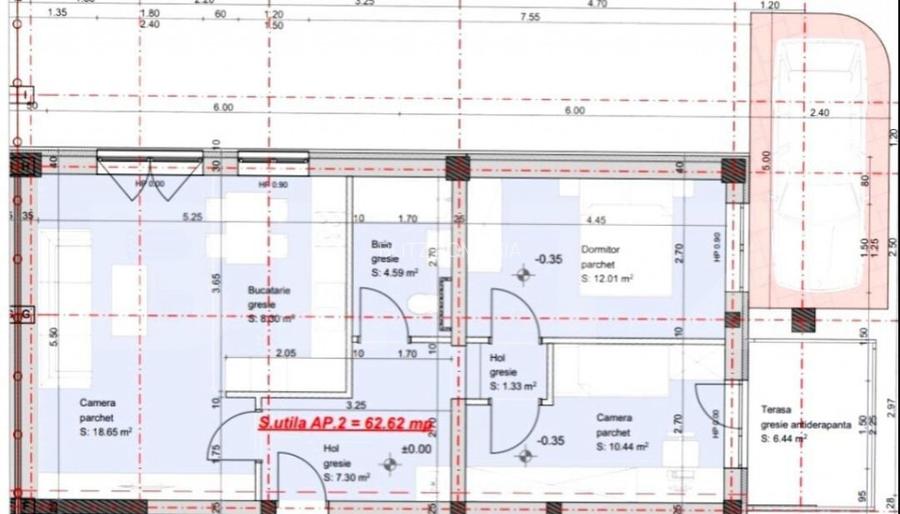 Apartament cu 3 camere, 62mp, zona Giroc