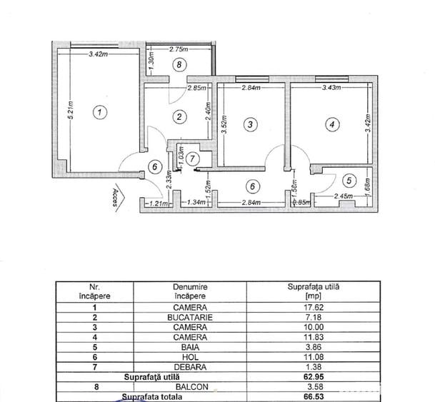 Apartament 3 camere de vanzare in Mangalia, Rozelor, 200m de plaja - 3
