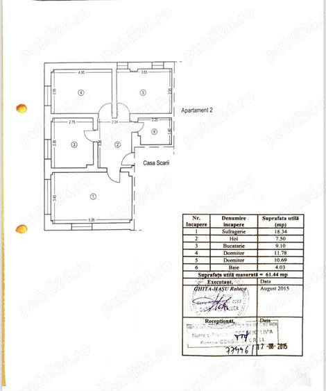 Vand apartament 3 cam decom. parter, in vila (P+2), Faleza N, cu loc de parcare - 2