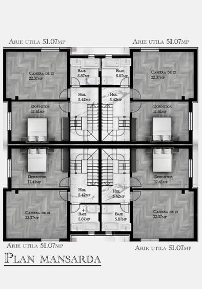 Case/Vile P+1E+M | 158 mp utili/locuință | Dobroești,Doinei, Ilfov | DEZVOLTATOR - 6