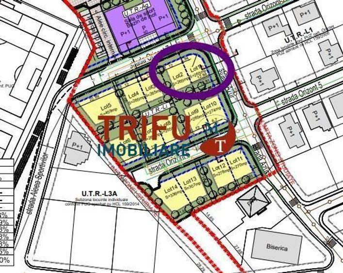 Teren de vanzare 576 mp ideal pentru duplex, cartier Rezidential Ori - 1