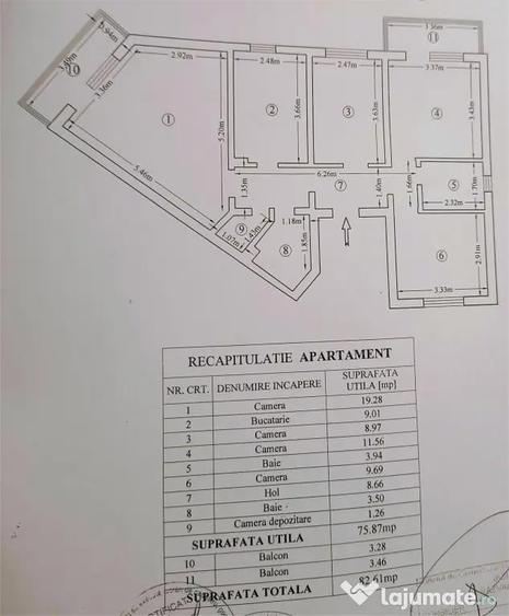 Persoana fizica, vanzare apartament 4 camere central sau schimb cu 2 camere - 1