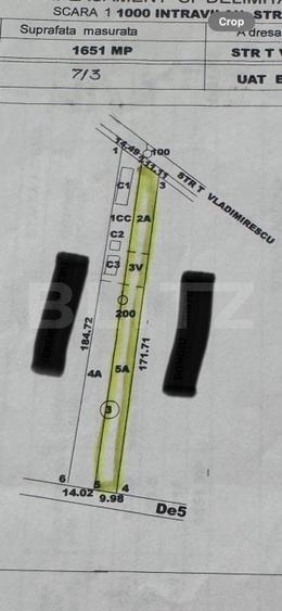 Teren intravilan, toate utilitatile, 1651 mp, Bals - 1