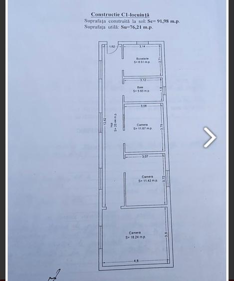 Casă individuală cu 4 camere cu Teren 319 Mp în Ovidiu