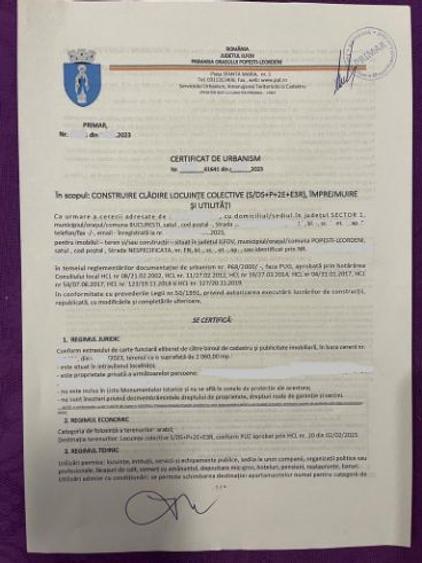 Teren PUZ autorizatie  2025 intravilan Popesti Metrou 2060 mp - 9